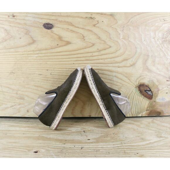 Celine Shoes Womens 8.5 Brown Pony Hair Espadrilles Flats Paris Dust Bag - Picture 4 of 13